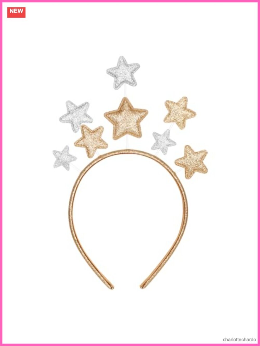 Gold Alloy Stars Headpiece Hair Band Glitter Star Headband Bridal Tiara Crown